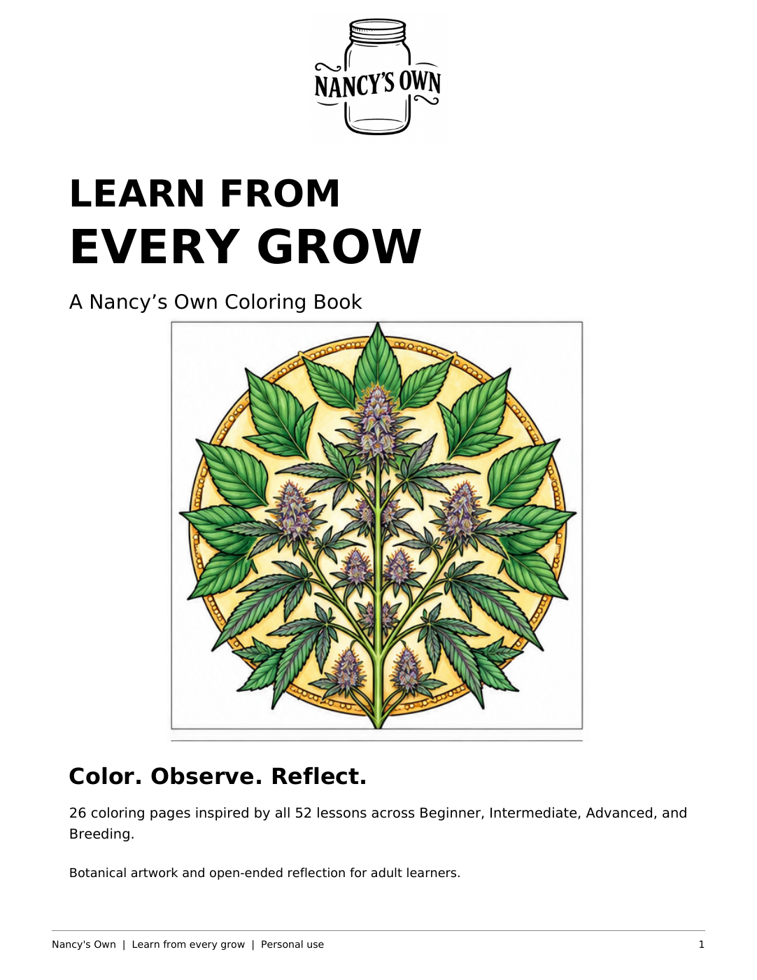 Nancy’s Own Learn From Every Grow cover