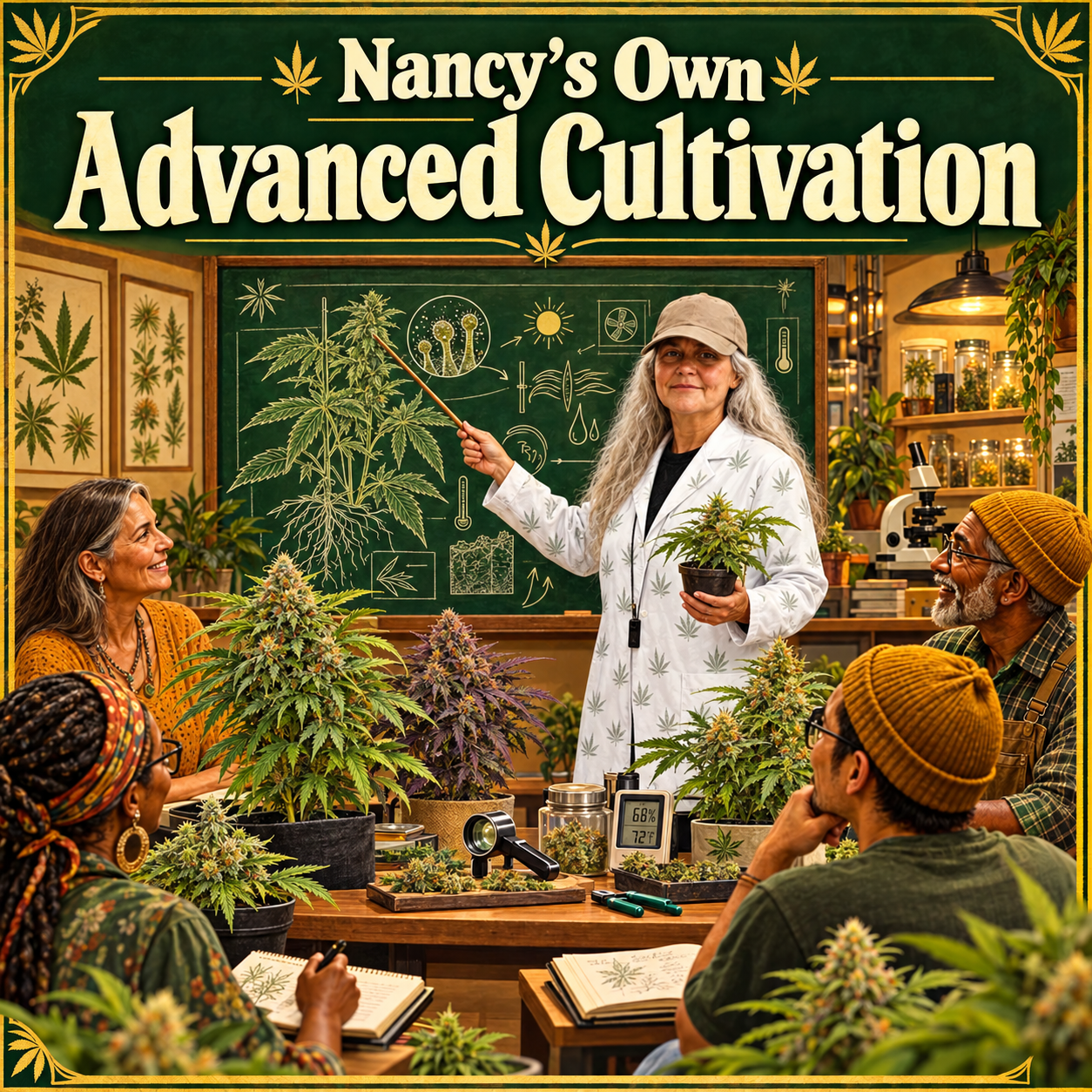 Nancy teaching advanced cultivation in a horticulture workshop